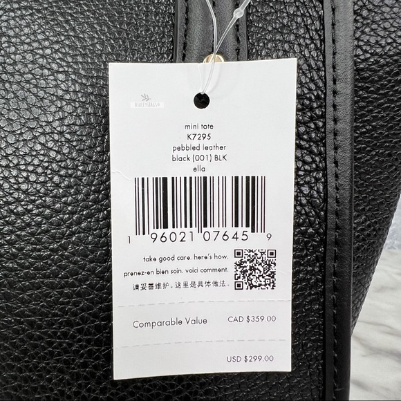 Kate Spade Mini Ella Crossbody Tote Black - Picture 8 of 9